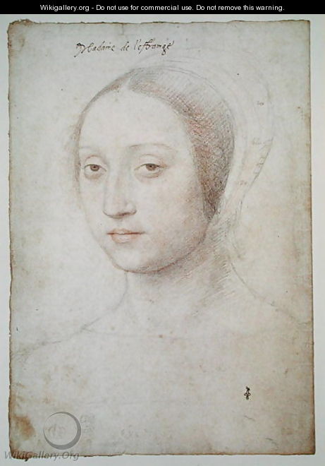Portrait of Marie de Langeac (1508-88) 1533-35 - (studio of) Clouet
