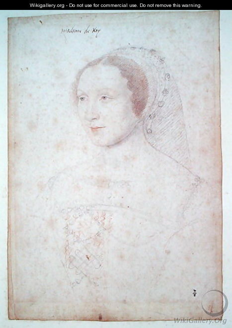Madeleine de Mailly (?-1567), wife of Charles de Roye, c.1535 - (studio of) Clouet