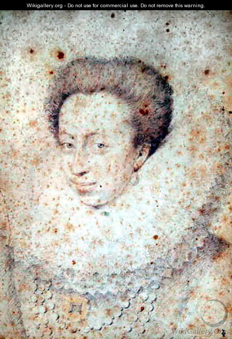 Unknown Lady, maybe Marguerite de Lorraine, duchesse de Joyeuse or Christine de Lorraine, c.1580 - (studio of) Clouet