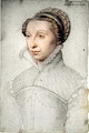 Uncertain portrait of a Lady called Madame de Mouy Siant-Phal, probabely Jeanne de Chantelou (c.1525-after 83), femme de Louis de Vaudrey, seigneur de Mouy et de Saint-Phal, c.1570 - (studio of) Clouet