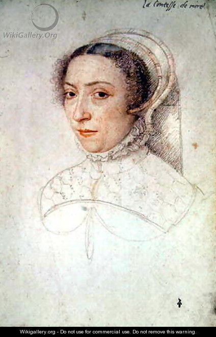 Francoise de Pompadour (1533-?), femme de Claude, comte de Maure, c.1555 - (studio of) Clouet