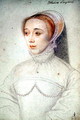 Jeanne de Vivonne (1516-83) c.1535 - (studio of) Clouet