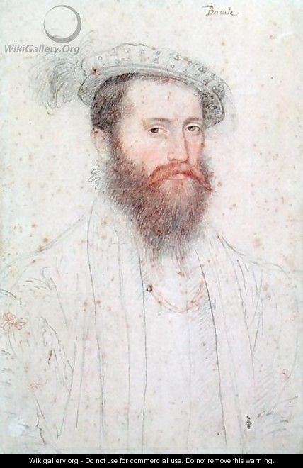 Portrait of Pierre de Cluys, Lord of Briande, c.1551 - (studio of) Clouet