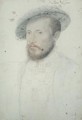 Portrait of Claude Gouffier (1510-70) Duke of Roannais, c.1543 - (studio of) Clouet