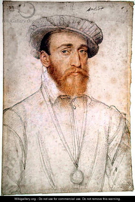 Francois de Coligny (1521-69) Lord of Andelot - (studio of) Clouet