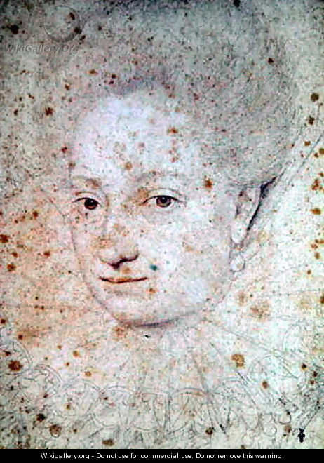 Portrait of an unknown lady, c.1598 - (studio of) Clouet