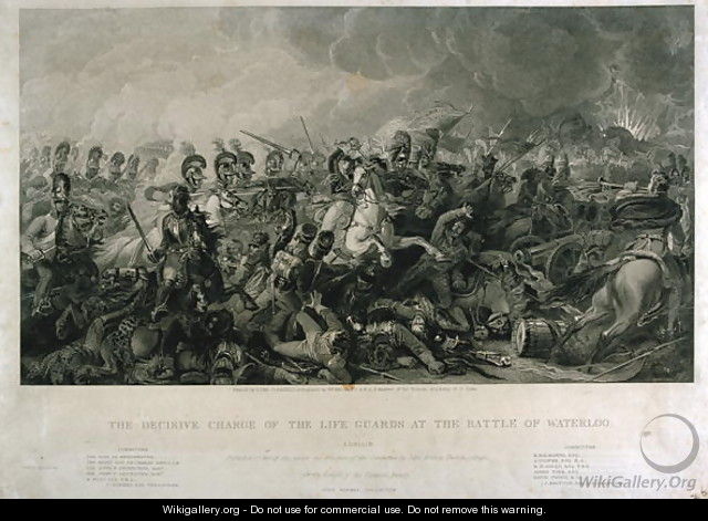 The Decisive Charge of the Life Guards at Waterloo in 1815, 1821 - Luke Clennell