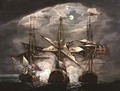 A Moonlit Battle Scene - Robert Cleveley