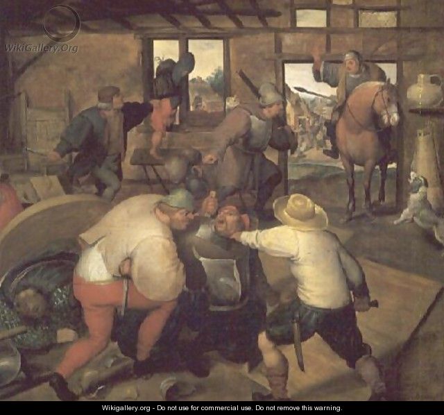 A Fight, c.1565-70 - Marten Van Cleve