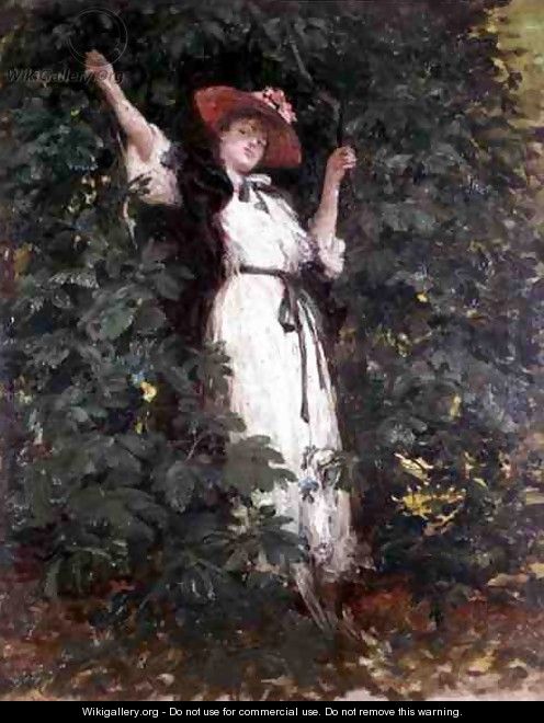 Sarah Bernhardt in the Trees - Georges Jules Victor Clairin