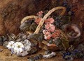 A bird's nest and a basket of flowers - Vincent Clare