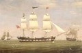 The ship `Malabar' and the barque `Isabella' in the Clyde, a brig and other shipping beyond - William Clark