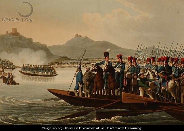 The Allied Army Crossing the Rhine to Invade France, 1813, from 