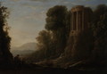 River Landscape with Tiburtine Temple at Tivoli, c.1635 - Claude Lorrain (Gellee)