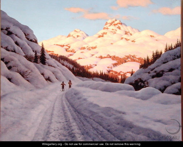 The Late Afternoon Ski Run - Ivan Fedorovich Choultse