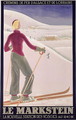 Poster advertising 'Le Markstein' a new ski resort in the Vosges with Railways of Alsace and Lorraine - Choucard