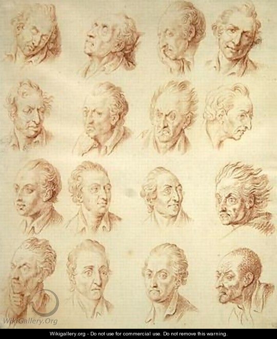 Studies of Facial Expressions - Daniel Nikolaus Chodowiecki