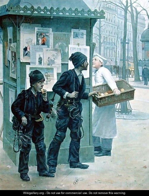 Chimney Sweeps Stealing Bread, 1897 - Paul Charles Chocarne-Moreau