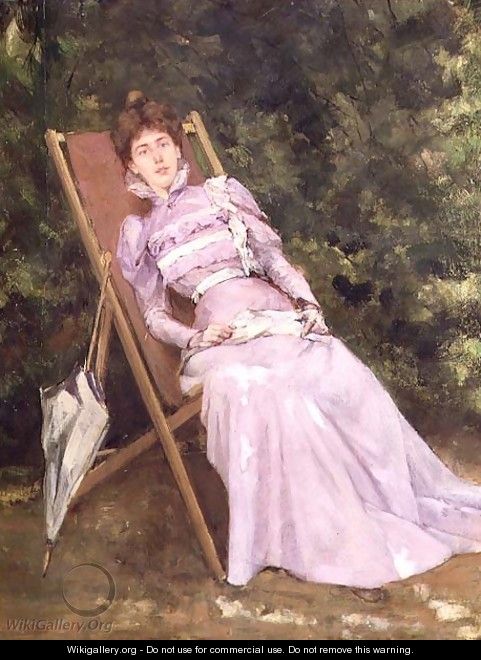 Woman in lilac - Andre Chrysenaar