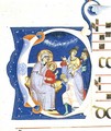 Historiated initial 'O' depicting the Adoration of the Magi, from a gradual from the Monastery of San Jacopo di Ripoli - (Cenni Di Peppi) Cimabue