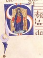 Historiated initial 'S' depicting the Madonna and Child enthroned, from a gradual from the monastery of San Jacopo di Ripoli - (Cenni Di Peppi) Cimabue
