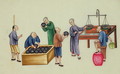 Chinese dealers testing and weighing opium, from 'The Evils of Opium Smoking' - Anonymous Artist