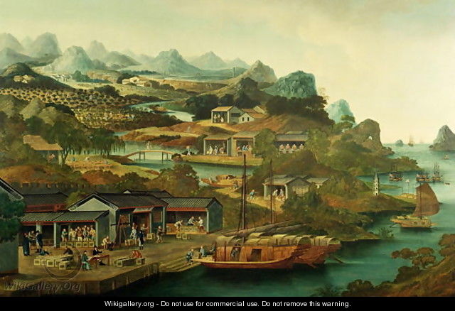 Tea Trade in China - George Chinnery
