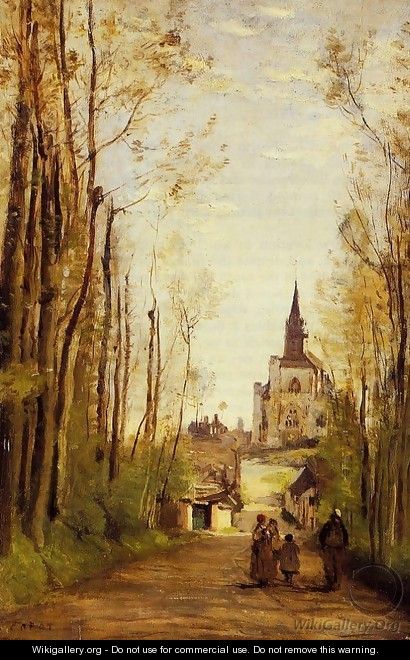 Marissal, Path to the Front of the Church - Jean-Baptiste-Camille Corot