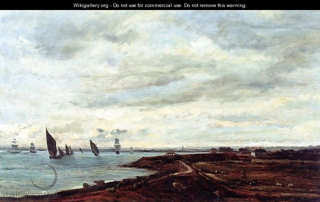 The Banks of the Thames at Eames - Charles-Francois Daubigny