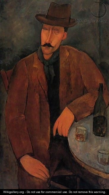 Man with a Glass of Wine - Amedeo Modigliani