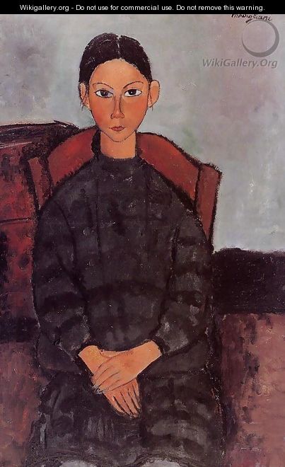 Young Girl in a Black Apron - Amedeo Modigliani