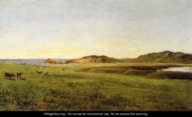 Landscape with Sea: Paradise Rocks, Newport, Rhode Island - John Frederick Kensett
