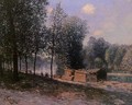 Cabins by the River Loing, Morning - Alfred Sisley