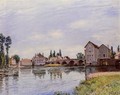 The Loing Flowing under the Moret Bridge - Alfred Sisley