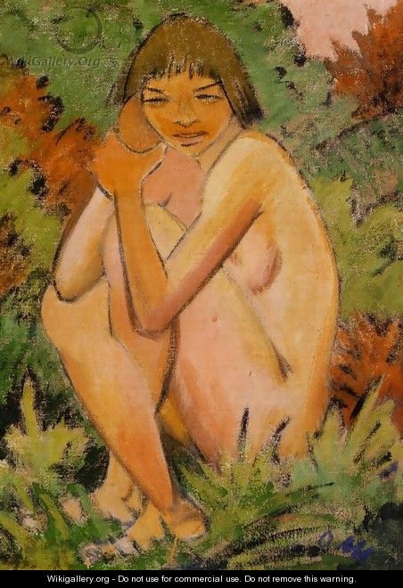 Seated Nude in the Countryside - Otto Mueller