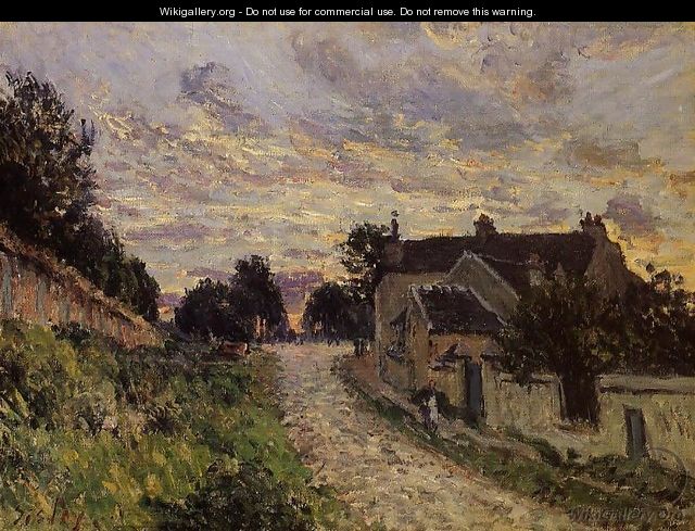 A Small Street in Louveciennes - Alfred Sisley