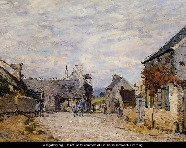 Village Street - Louveciennes - Alfred Sisley