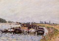 Barge Garage at Saint-Mammes - Alfred Sisley