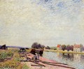 Barges on the Loing, Saint-Mammes - Alfred Sisley