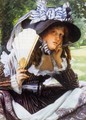 Young Lady with a Fan - James Jacques Joseph Tissot