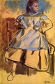 Portrait of Giulia Bellelli (sketch) - Edgar Degas