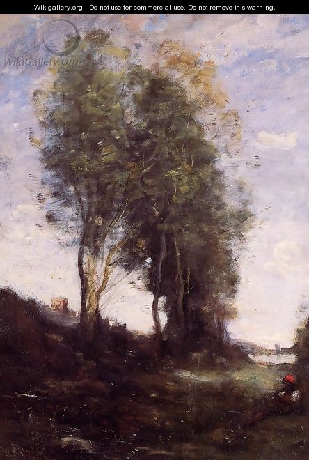 Shepherd Resting - Jean-Baptiste-Camille Corot