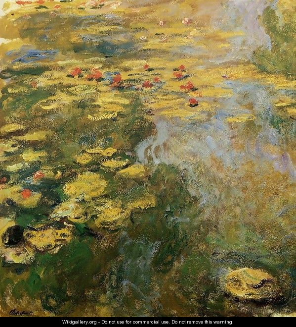 The Water-Lily Pond (left side) - Claude Oscar Monet