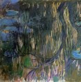 Water-Lilies, Reflections of Weeping Willows (left half) - Claude Oscar Monet