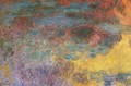 Water-Lily Pond, Evening (left panel) - Claude Oscar Monet