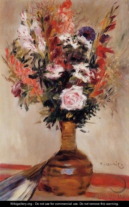 Roses in a Vase 2 - Pierre Auguste Renoir