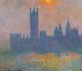 Houses of Parliament, Effect of Sunlight in the fog - Claude Oscar Monet