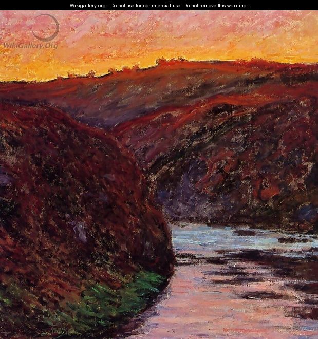 Valley of the Creuse, Sunset I - Claude Oscar Monet