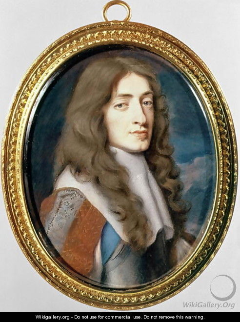 Miniature of James II as the Duke of York, 1661 - Samuel Cooper Miniature of James II as the Duke of York, 1661 - Samuel Cooper