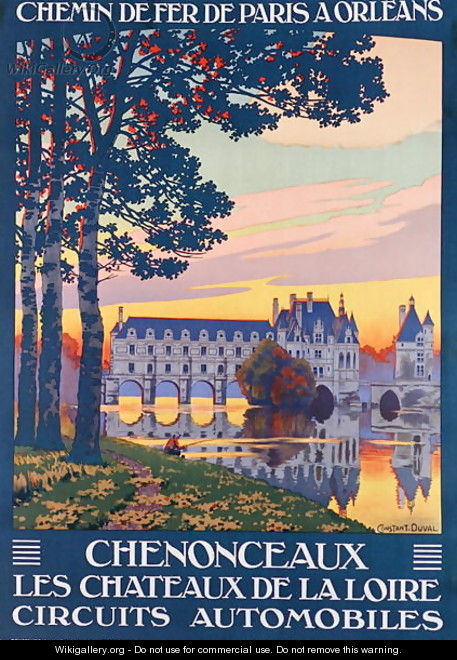 Poster advertising the Chateau de Chenonceau, c.1920 - Leon Constant-Duval